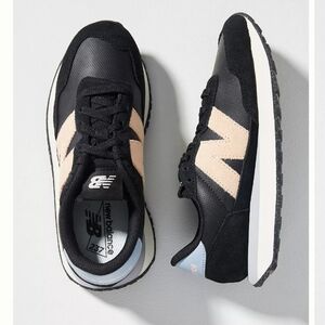 New Balance 237 Women's Black Sneakers With Tan, Pale Blue & Rose Accents Size 7